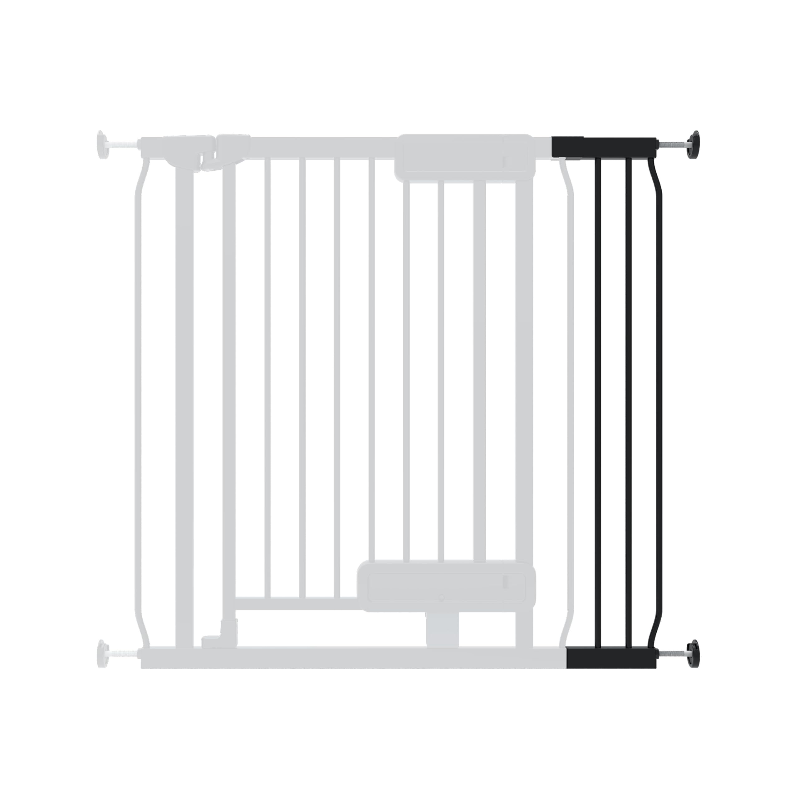 Ingenuity Hands-Free Barrera Seguridad Niños, Funcionamiento A Pedal/Apertura Con Una Mano, 73-80cm Ancho, Fijación Por Presión/Hardware, Extensión Disponible, Barrera para Perros Sin Tornillos