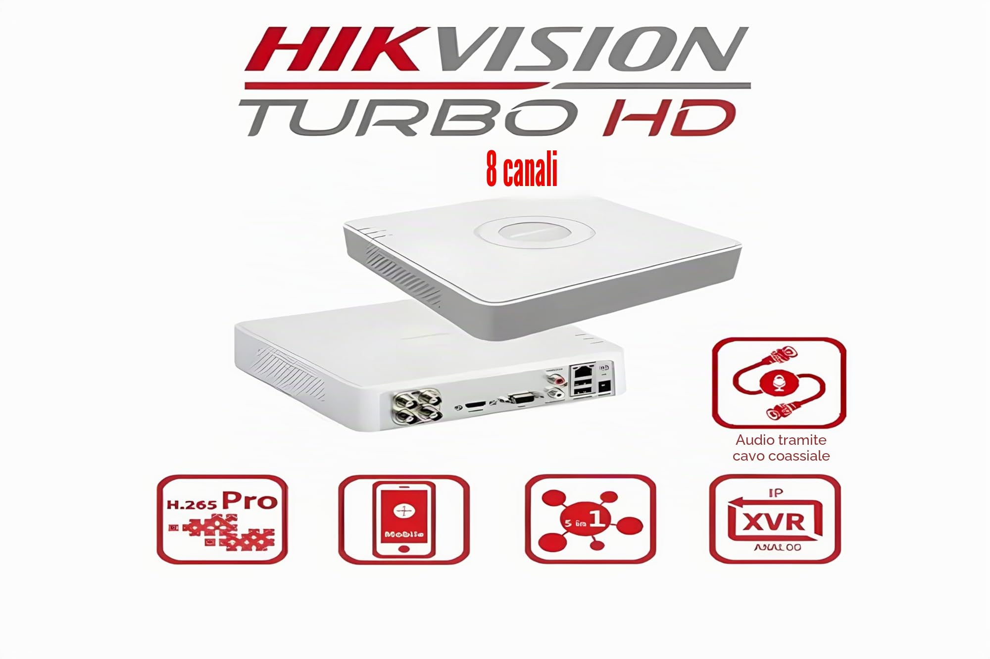 Hikvision Gravador DVR Value 8 Canais Branco - DS-7108HGHI-M1(C)