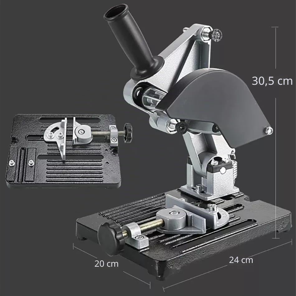 Soporte para amoladora angular de 100 115 125 mm soporte tronzadora madera hierro ajustable (100-115 - 125 mm)