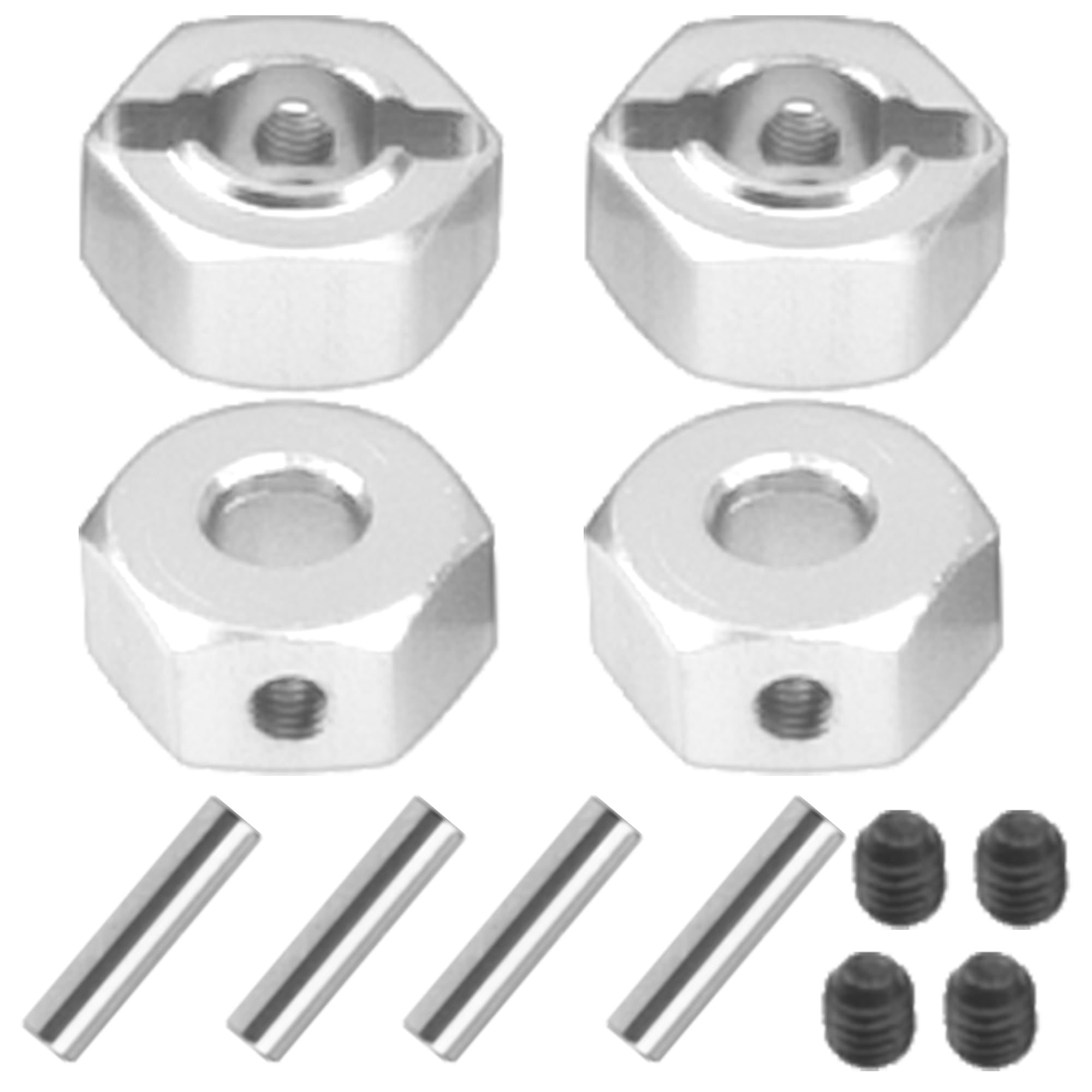 INTEGY CNC Aluminum Hex Wheel Hubs - Upgrade For Traxxas 1/10 Slash 2WD RC Car