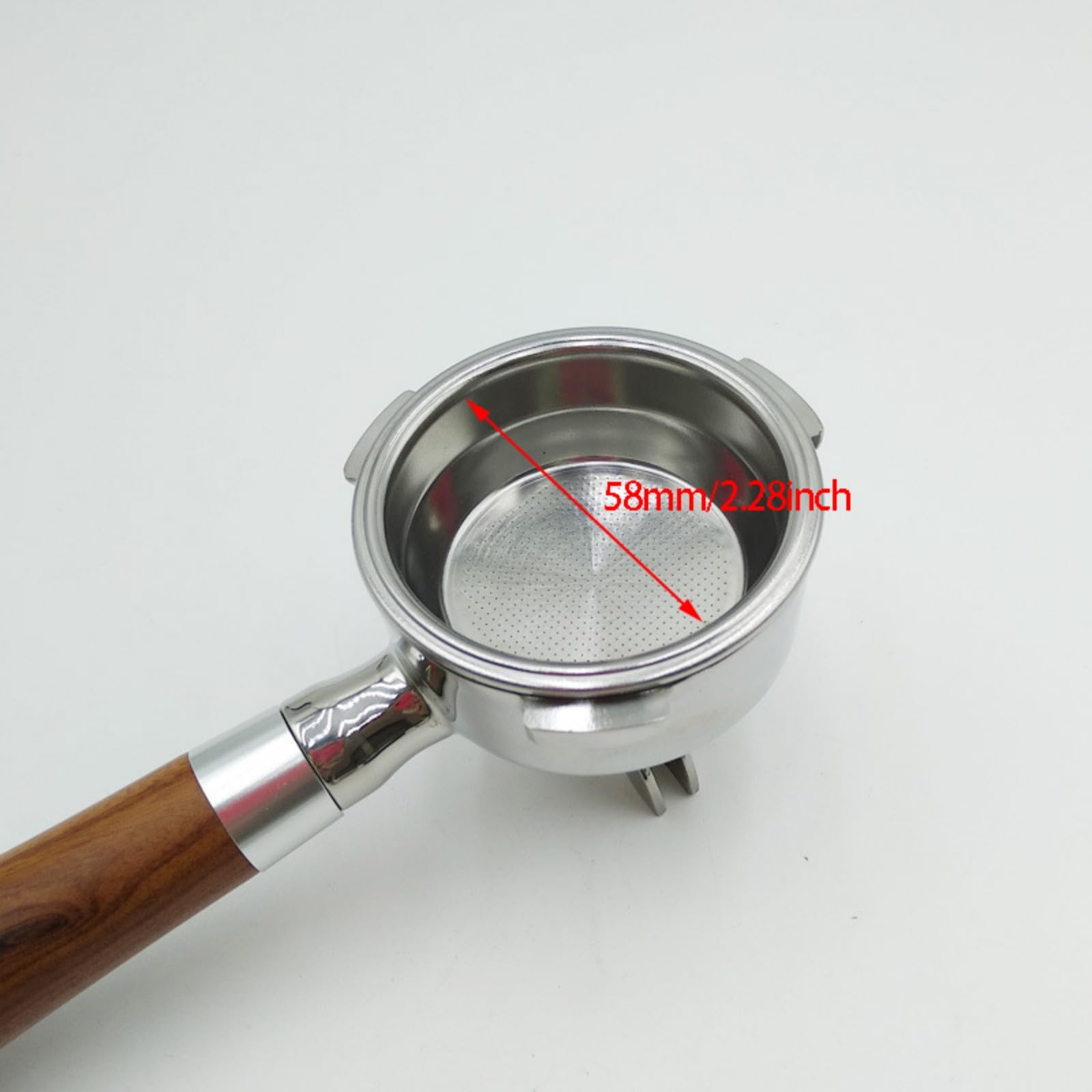 Kaffeezubehör Kaffeemaschinen Siebträger mit Holzgriff für 58-mm Espressomaschinen sorgt für Stabilität und einfache Reinigung des Espresso Griffs