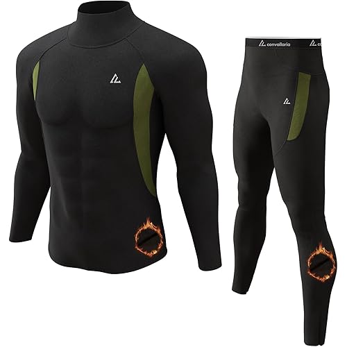 CL convallaria Thermal Underwear Long Johns Set Mens Winter Gift Hunting Gear Sport Base Layer Bottom Top