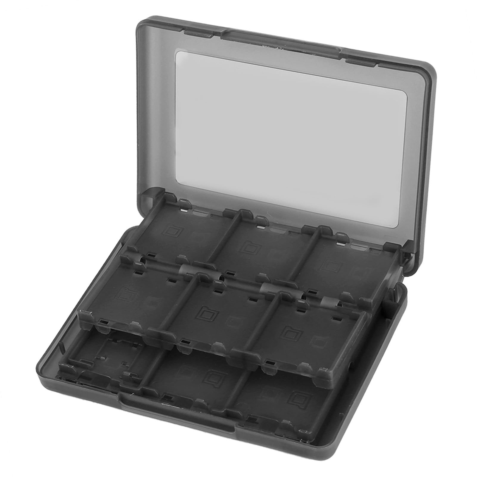 Custodia Porta Carte da Gioco 28 in 1 per 3DS DS DSI, Design Tascabile, Protegge Dalla Polvere, Non Materiale, Comoda da Trasportare (BLACK)
