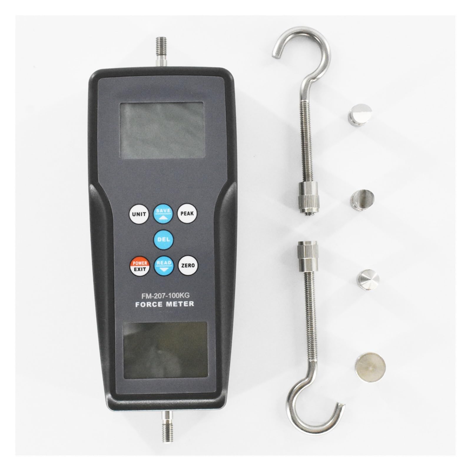 Miernik siły 980N 100kgf 220Lbf Cyfrowy tester siły ciągnięcia i pchania Dynamometr FM-207-100K
