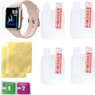 Octelect high resolution screen protector for hafury smart watch screen protectorwith 4PCS in one pack, Transparent