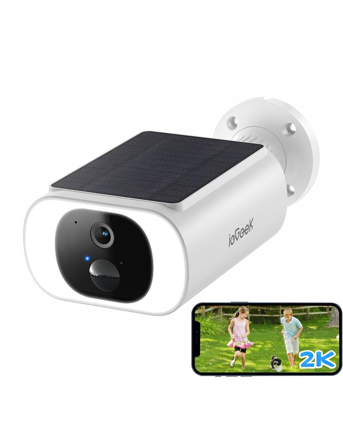 防犯カメラ iQGeek SMP Battery Security Camera ieGeek Security Cameras Wireless Outdoor - Smart 2K Battery