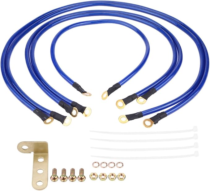 Keenso Car Grounding Kit, Universal PVC Grounding Wire Kit