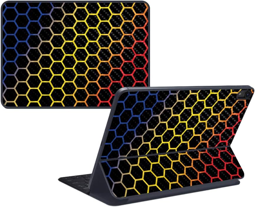MightySkins Carbon Fiber Skin for Apple iPad Pro Smart Keyboard 11" (2018) - Mini Dots - Protective, Durable Textured Carbon Fiber Finish - Easy to Apply, Remove, and Change Styles - Made in The USA