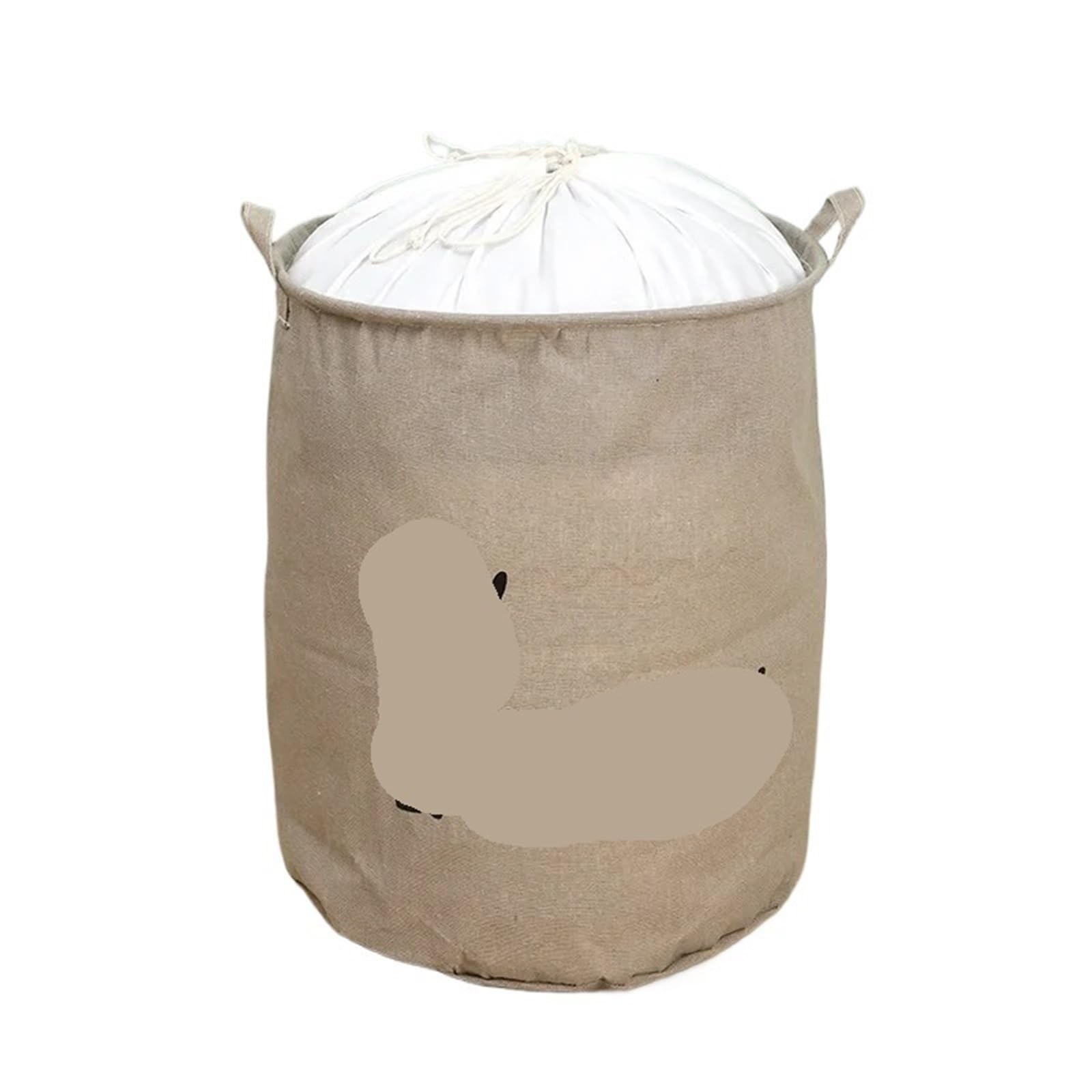 Cotton And Linen Laundry Basket Household Foldable For Bedroom(Color2)