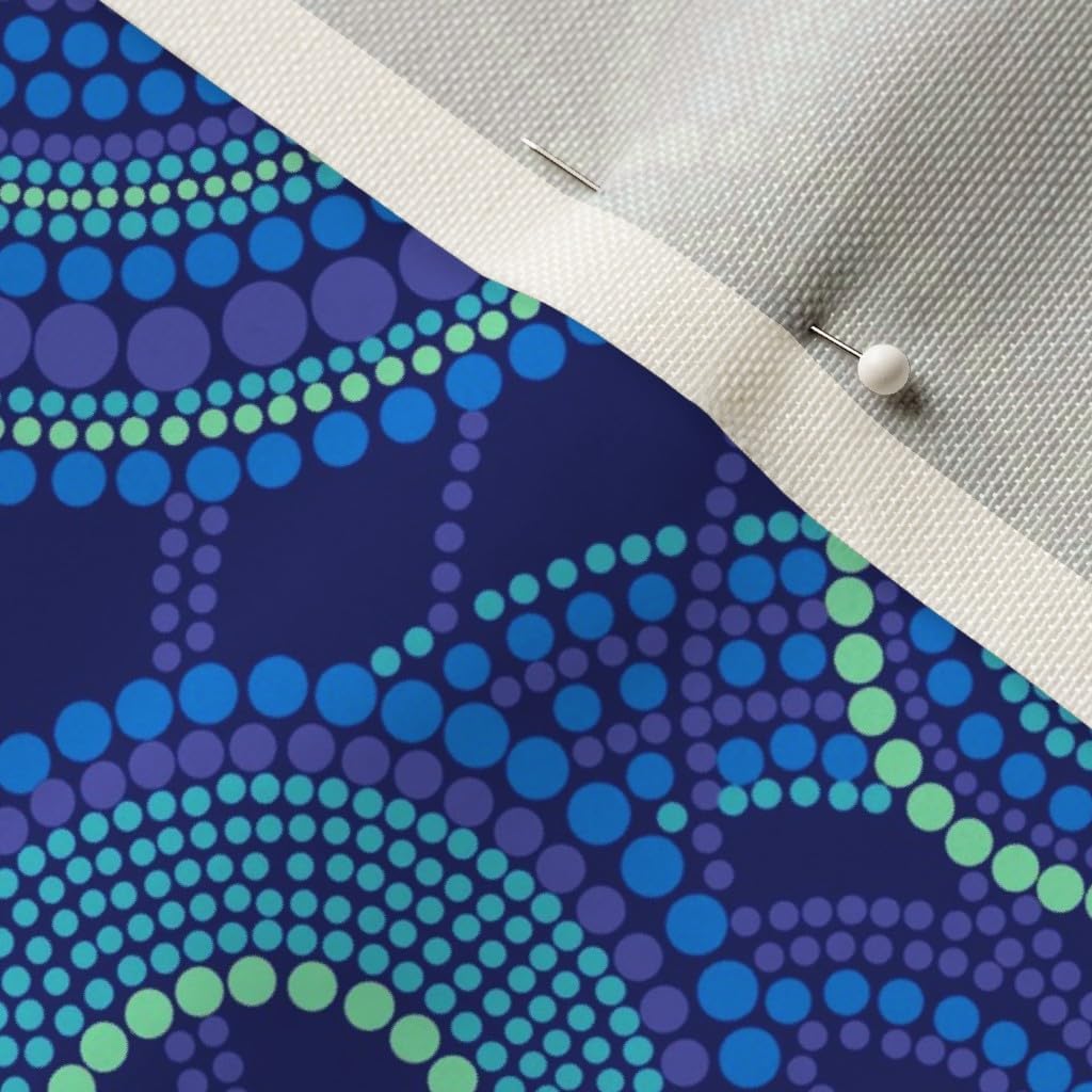 Spoonflower Fabric - Over Reef Australia Bedtime Night Sky Great Art Deco Spots Dots Printed on Upholstery Velvet Fabric Fat Quarter - Upholstery Home Decor Bottomweight Apparel