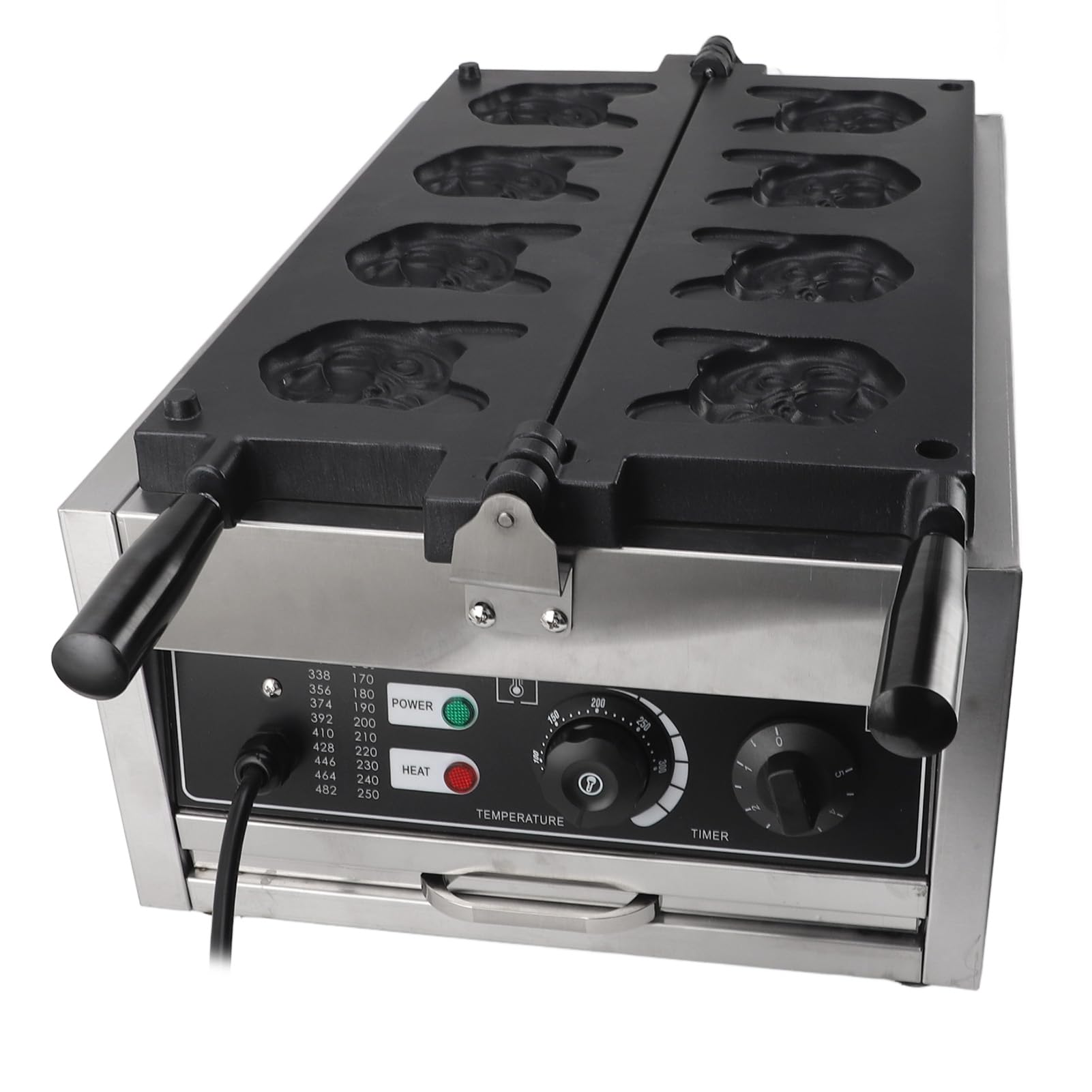 Elektryczna Gofrownica, Dwustronna, Odwracana, Komercyjna Gofrownica z Uchwytami do Restauracji (Wtyczka UE 220 V)