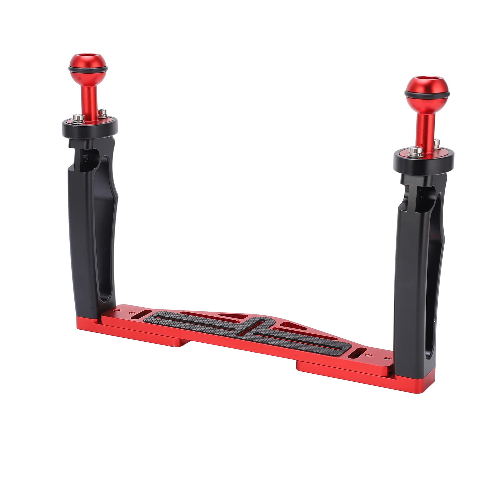Sxhlseller Stabilizator Tacy z Podwójnym Uchwytem do Lustrzanek Cyfrowych i Kamer Akcji, Aluminiowa Obudowa Aparatu Podwodnego z głowicą kulową zapewniającą Zrównoważone Fotografowanie i Zmniejszony