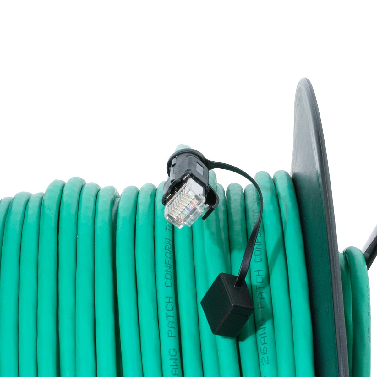 LogiLink CQ3080S - Netzwerk Kabeltrommel CAT 6A Patchkabel (Netzwerkkabel) mit S/FTP Schirmung, 80m