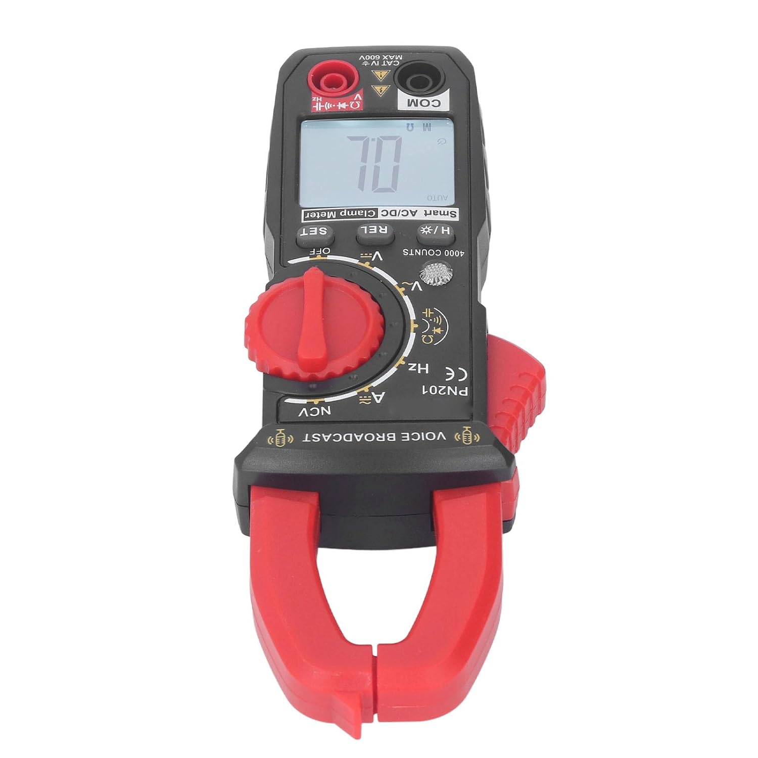 Clamp Meter Intelligent Voice Broadcasting Auto Ranging AC DC Current Voltage Tester with Backlit