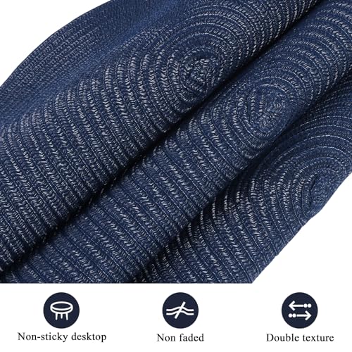 Pauwer Woven Round Placemats Set of 6 - Image 2