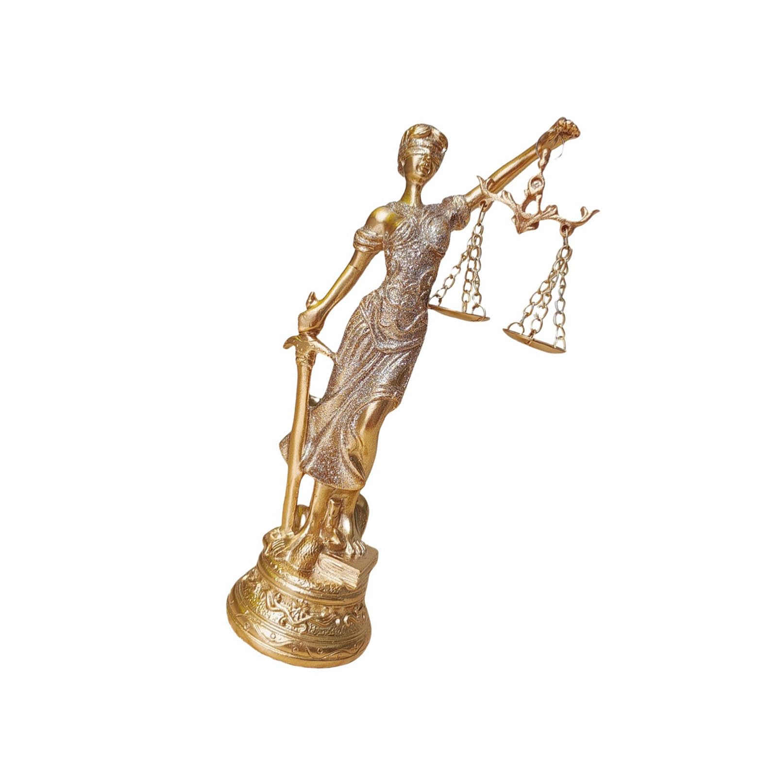 Buxuaaaa Resins Lady Justices Statue Blindfolded Law Lady Sculpture with Scale Fairness Figurine for Home Shelf Decors Justices Statue