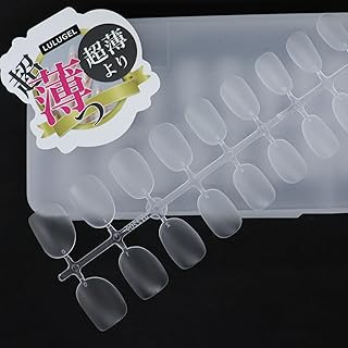 LULUGEL【根元極薄タイプ】 ネイルチップ ショート オーバル つけ爪 短め|自然なフィット感・段差目立たない・サンディング加工済み|300枚入り【オーバルショート】