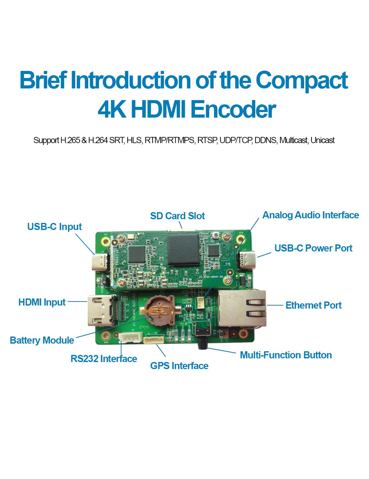 DDMALL Codificador HDMI 4K compacto para transmisión en directo, compatible con UVC HEM-4K