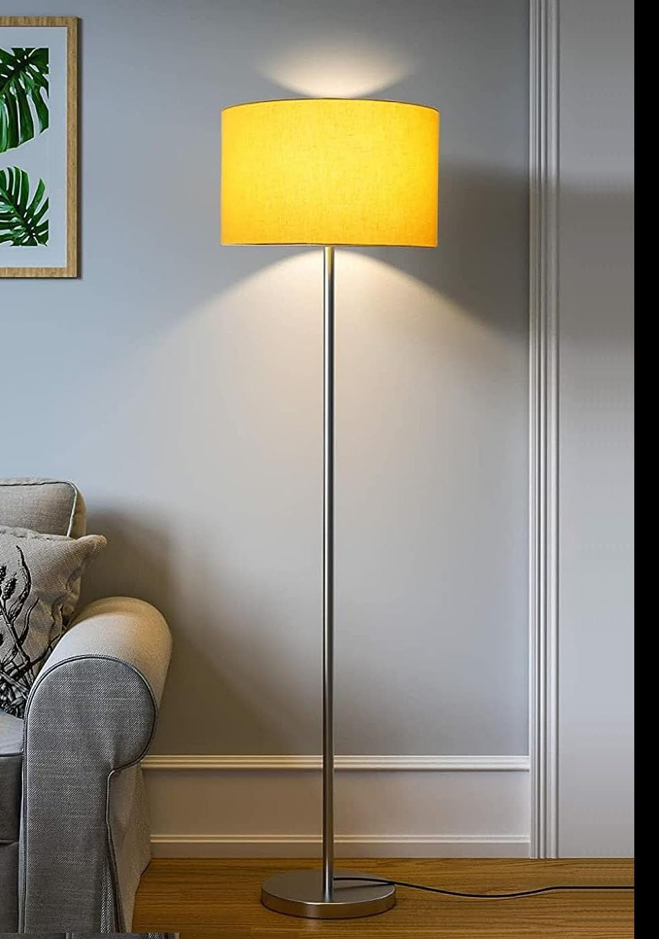 See full amazon price history chart for Woodies & Whimsy Floor Lamp Standing Modern Silver Taper Lampshade for Living Room Corner, Home, Hotel, Office (12 Inches, (Yellow) Woodies & Whimsy Floor Lamp Standing Modern Silver Taper Lampshade for Living Room Corner, Home, Hotel, Office (12 Inches, (Yellow) (B0CJQ18TJ8) Amazon Price History, Amazon Price Tracker