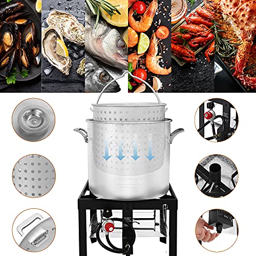 Creole Feast SBK1001 Seafood Boiling Kit with Strainer, Outdoor