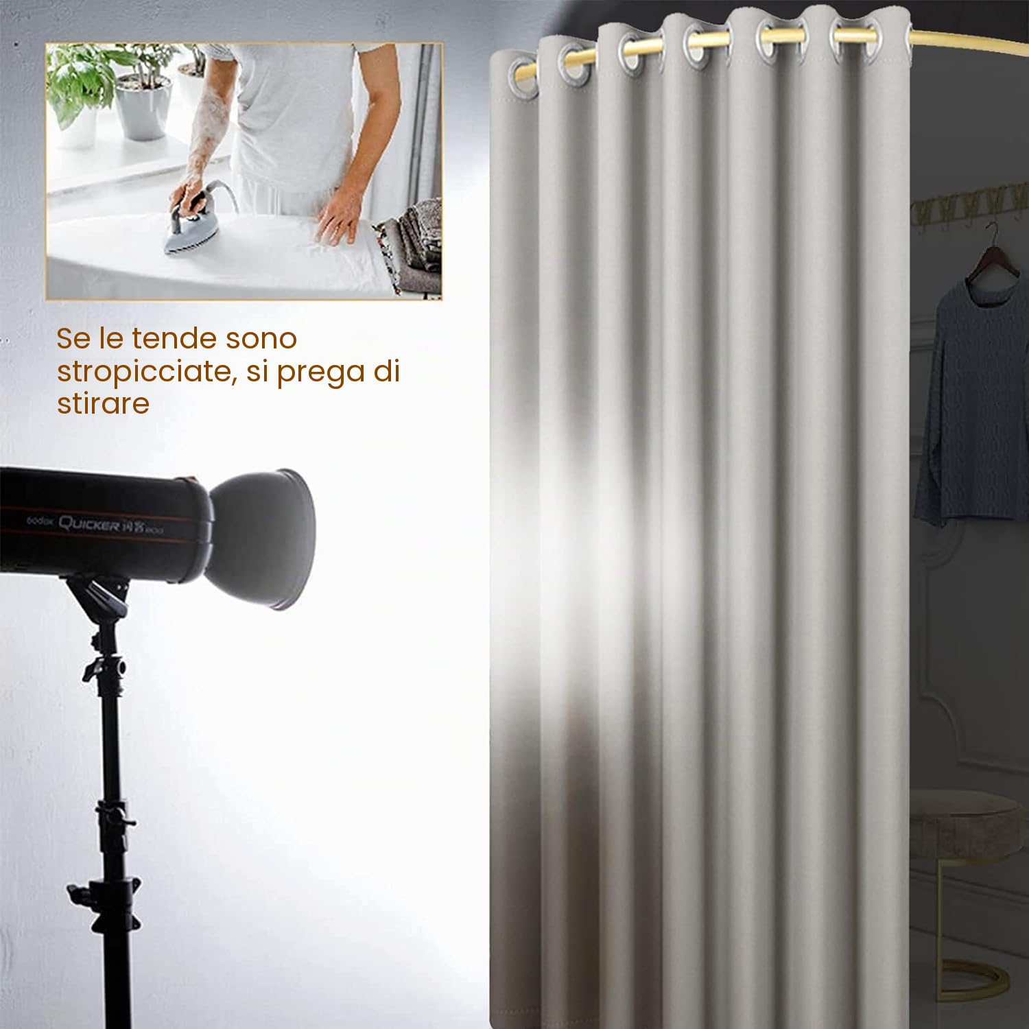 Cabina per camerini per negozi di abbigliamento, 100 cm per camerini e spogliatoi utilizzati in centri commerciali e uffici, per protezione della privacy e divisorio, include tenda oscurante