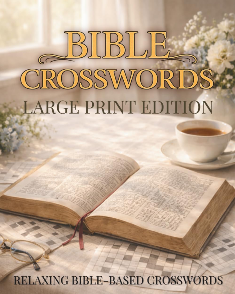 Bible Crosswords Puzzle Book: Bible Crossword Puzzles with Easy to Read Large Print about Scripture, Faith, Devotion and More | 8x10, 120 Pages | 50+ ... (Faith & Scripture Puzzle Collection)
