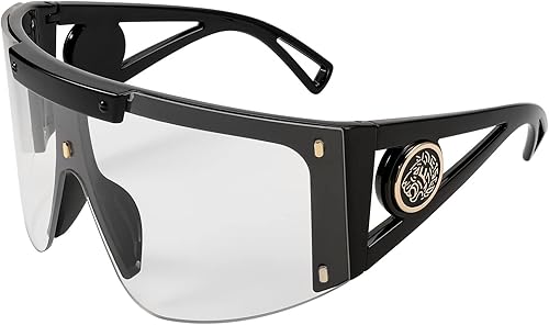 FEISEDY Gafas de sol de gran tamaño de una pieza para hombres y mujeres, lentes de sol envolventes para ciclismo, conducción y vacaciones B4027