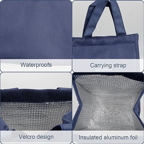 GLADFRESIT Lunch Bag - Insulated, Reusable Leakproof Thermal Lunch Box Container (Navy Blue) - Image 3