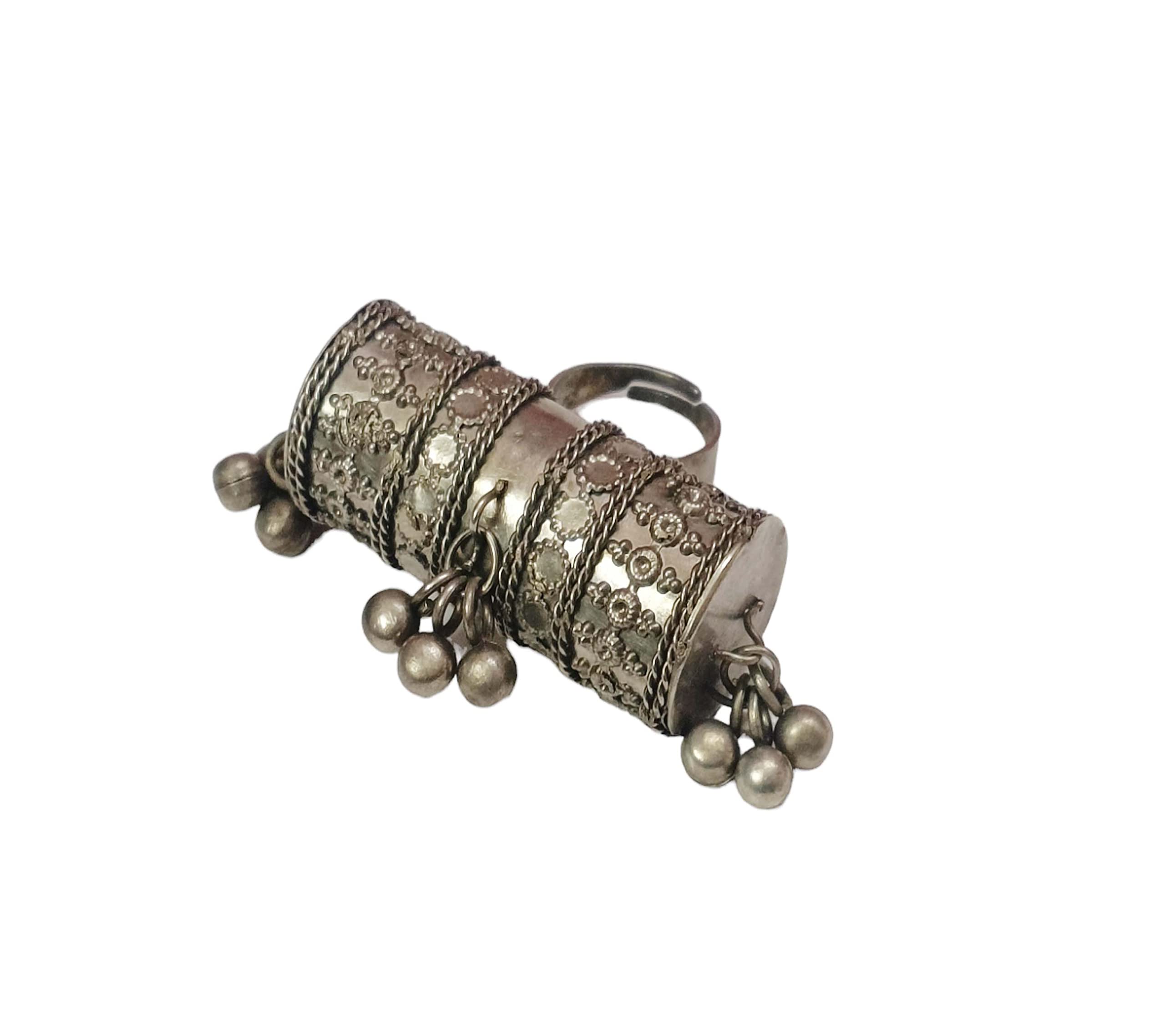 Total Fashion Boho/Trible Style Statement Black Metal Oxidised Finger Ring For Women And Girls - Free Size (B0BTJX4YVL) Amazon Price History, Amazon Price Tracker