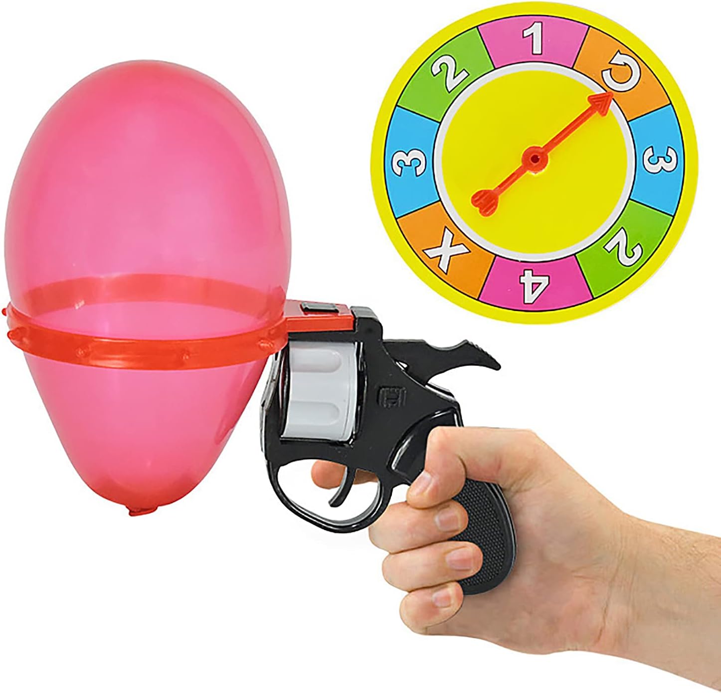 Amazon Co Jp ラッキールーレットゲームバルーンガン500風船 子供のターンテーブルバルーンガンパーティーおもちゃ家族のインタラクションゲームラッキーファンの親子ゲーム 黒 おもちゃ