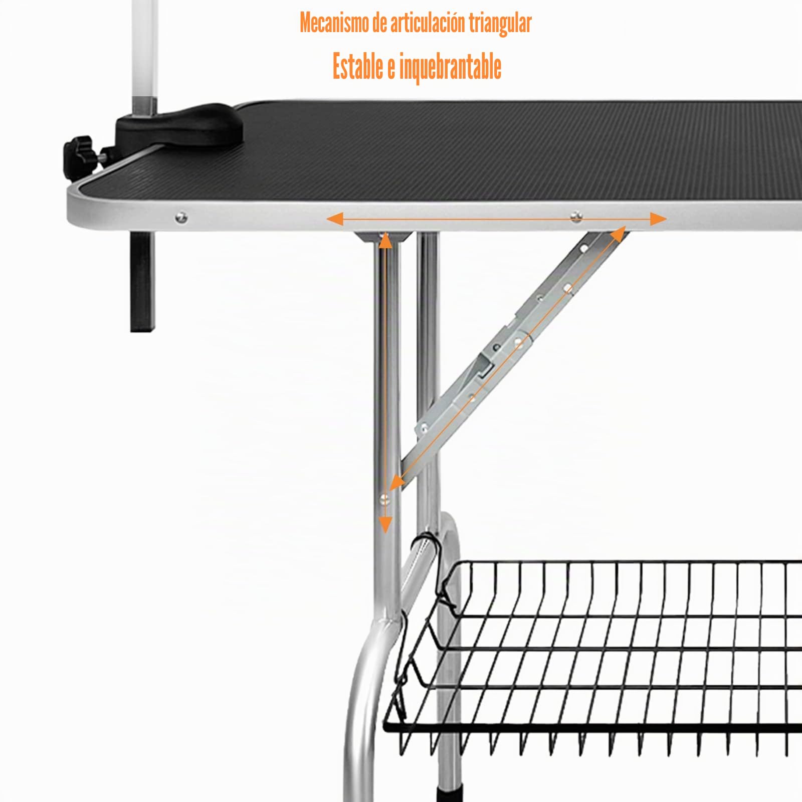 LARS360 Mesa de cuidado para perros, mesa de peluquería para perros, mesa de baño para perros, mesa de baño para perros, caniche, altura ajustable, antideslizante, soporta hasta 100 kg (grande)