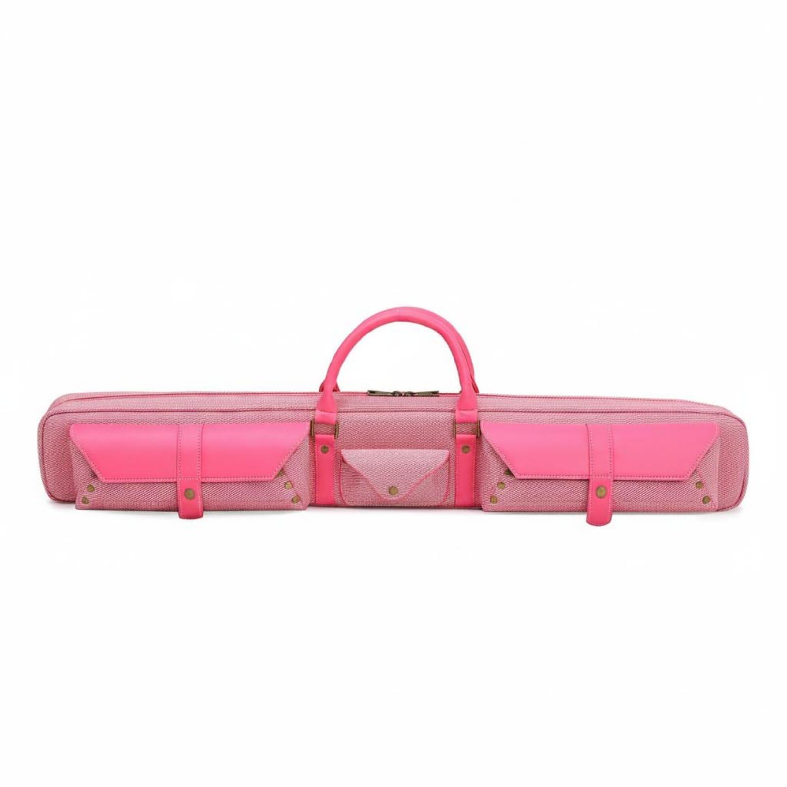 Billardqueue-Tasche mit Tragegriff und Schultergurt Billard Queue Tasche großes Fassungsvermögen Queue-Transporttasche für Billardspieler, Aw-26pro Pink Twill