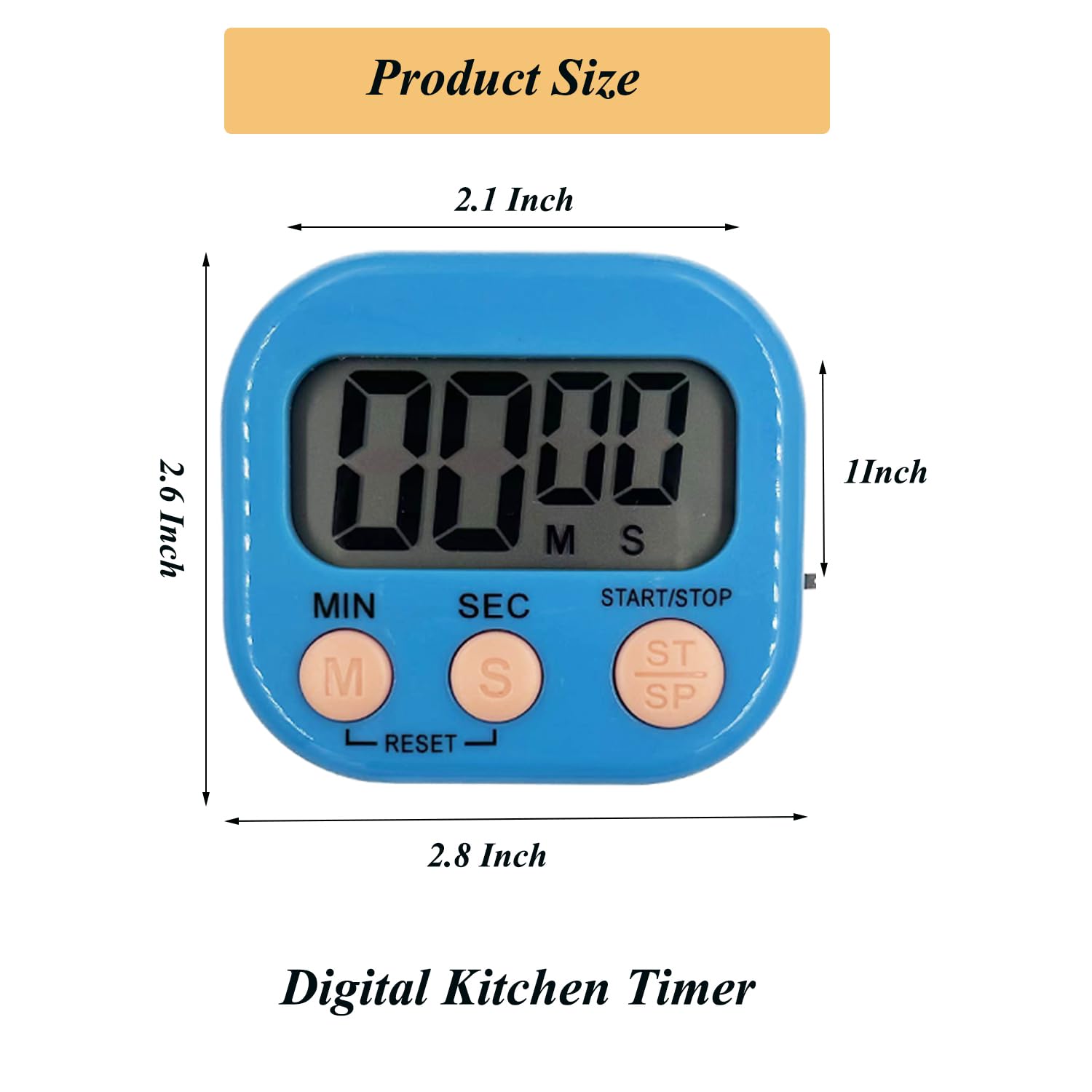 6 Pcs Kitchen Timer, Magnetic Digital Kitchen Timer - Image 2