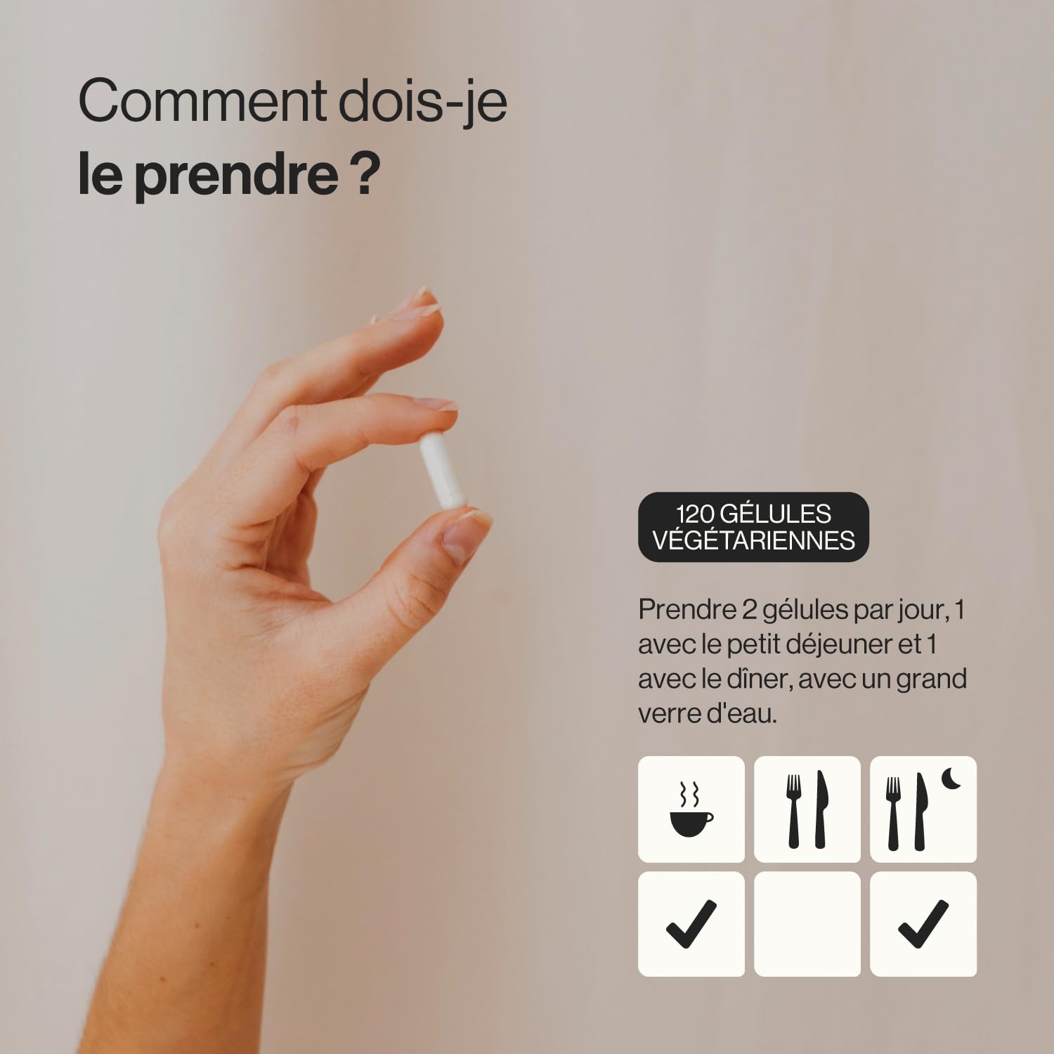 Citrate de Calcium avec Vitamine D3 et K2 - Pour des Dents, des Os et des Muscles Normaux - Formule Améliorée avec D3 et K2 - Haute Absorption - 120 Gélules Végétariennes