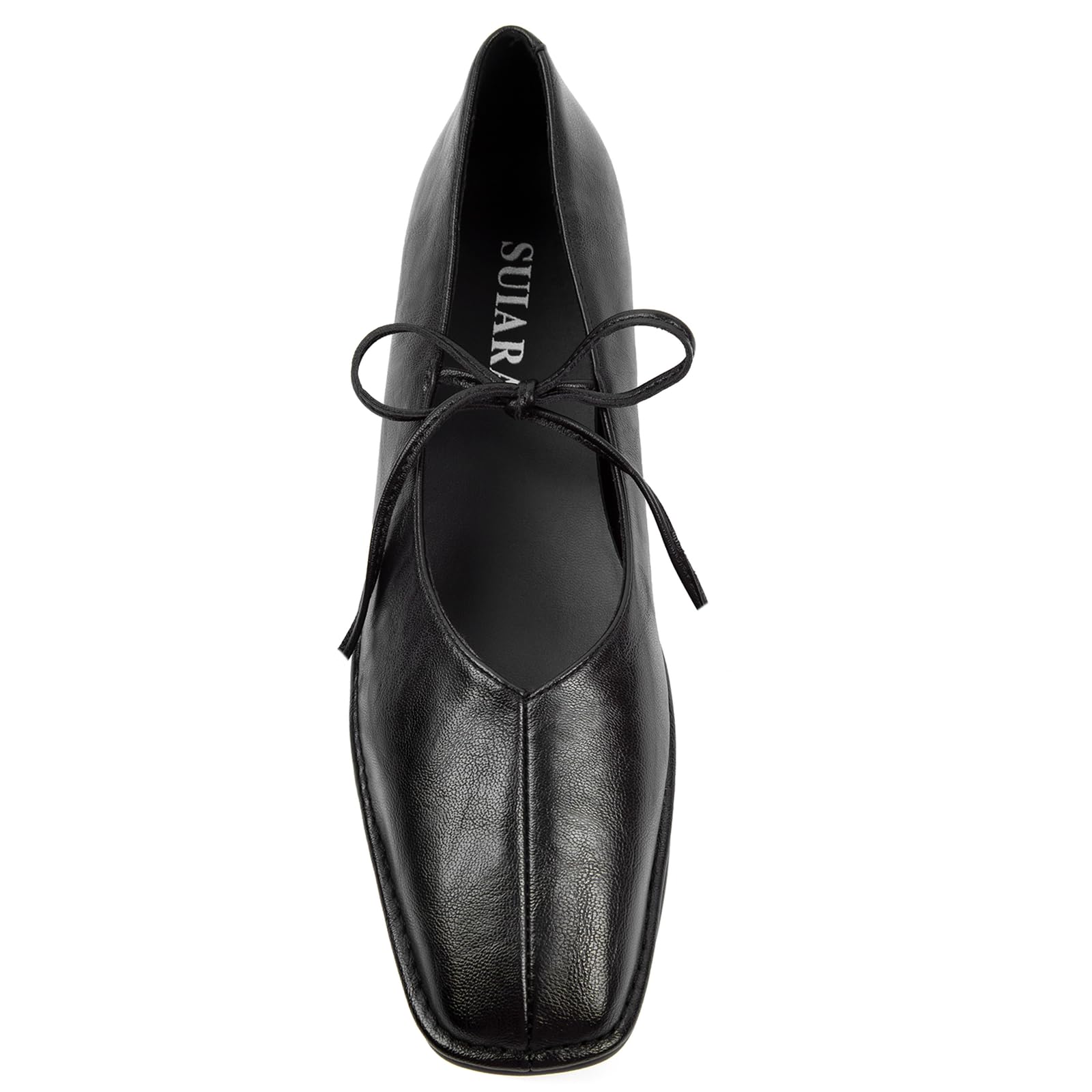 Lace up Ballet Flats Women Square Toe