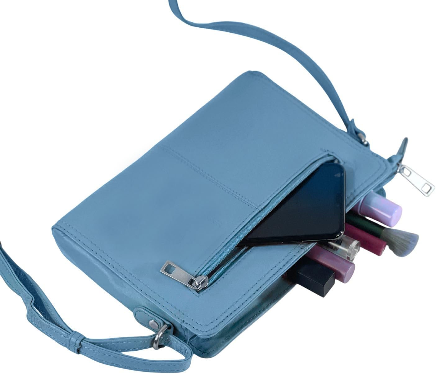Leather Crossbody Purses For Women- Small Shoulder Handbag With Adjustable Strap - Image 4