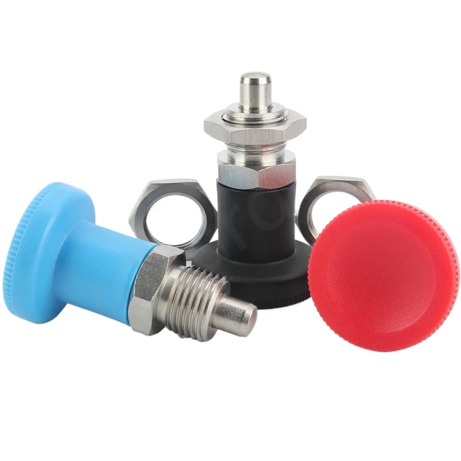 Pin de posicionamiento del resorte de tracción corta del émbolo de indexación M12(Black QX216 BK,M12)