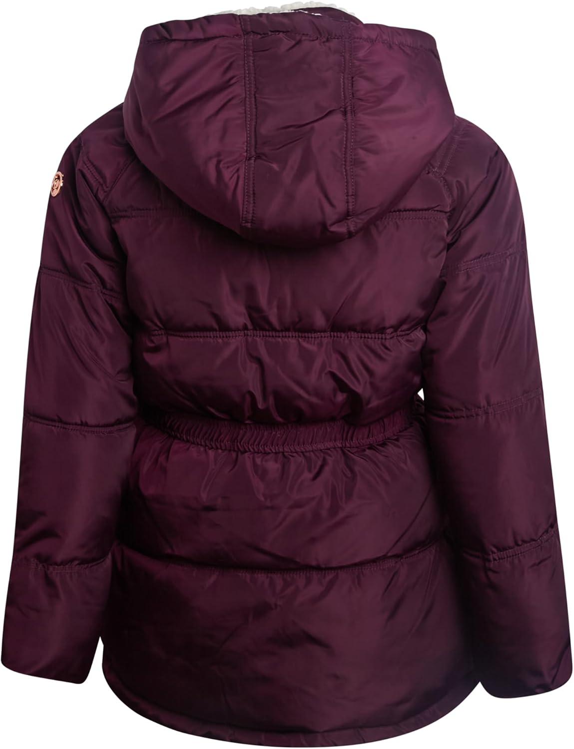 KENSIE GIRL Girls Puffer Jacket - Wind and Water Resistant Cozy Soft Sherpa Lined Jacket Belted Girls Winter Coat - Image 6