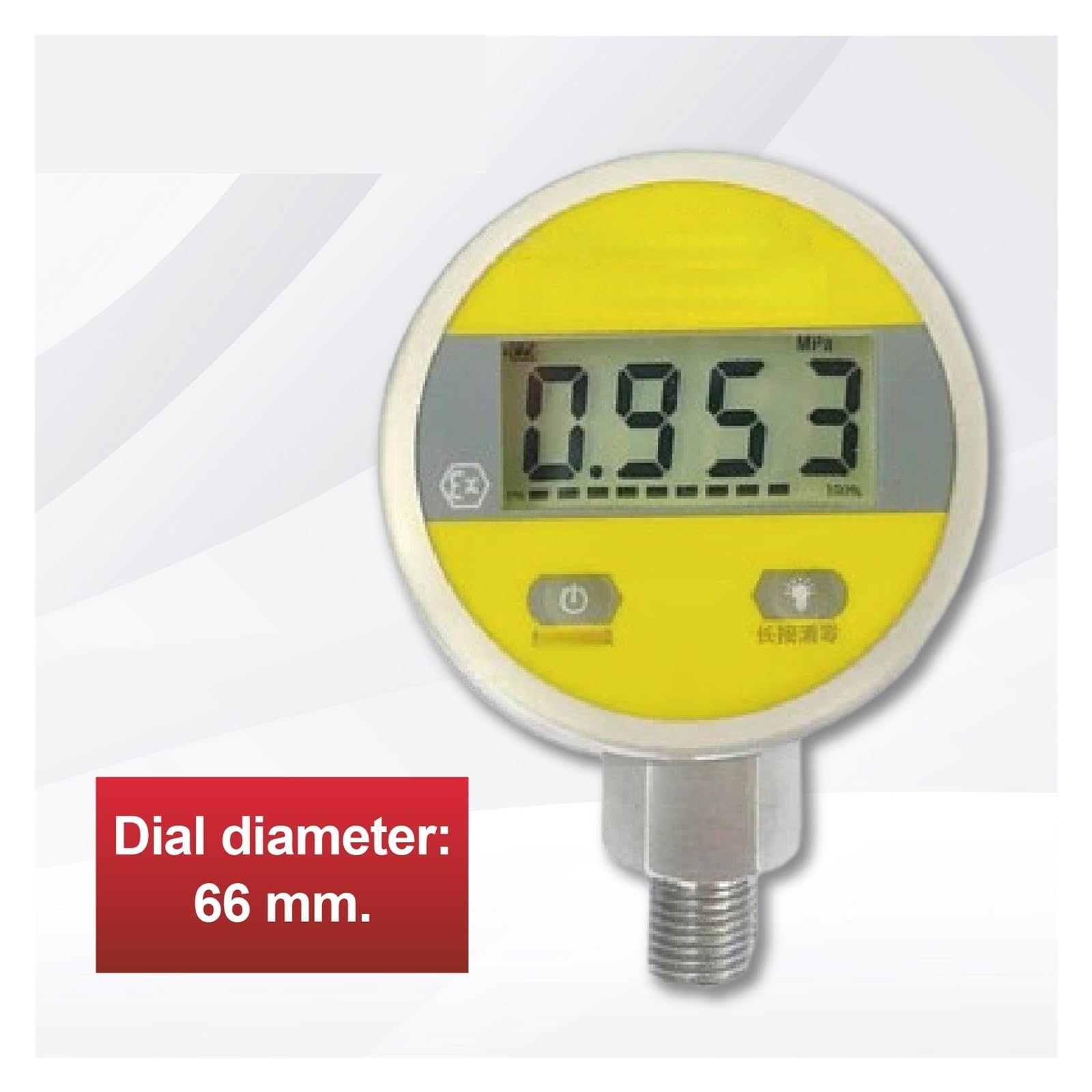 Digitales Manometer, MD-S260 LCD-Manometer G1/2 hydraulischer Wassersensor(0-4Mpa)
