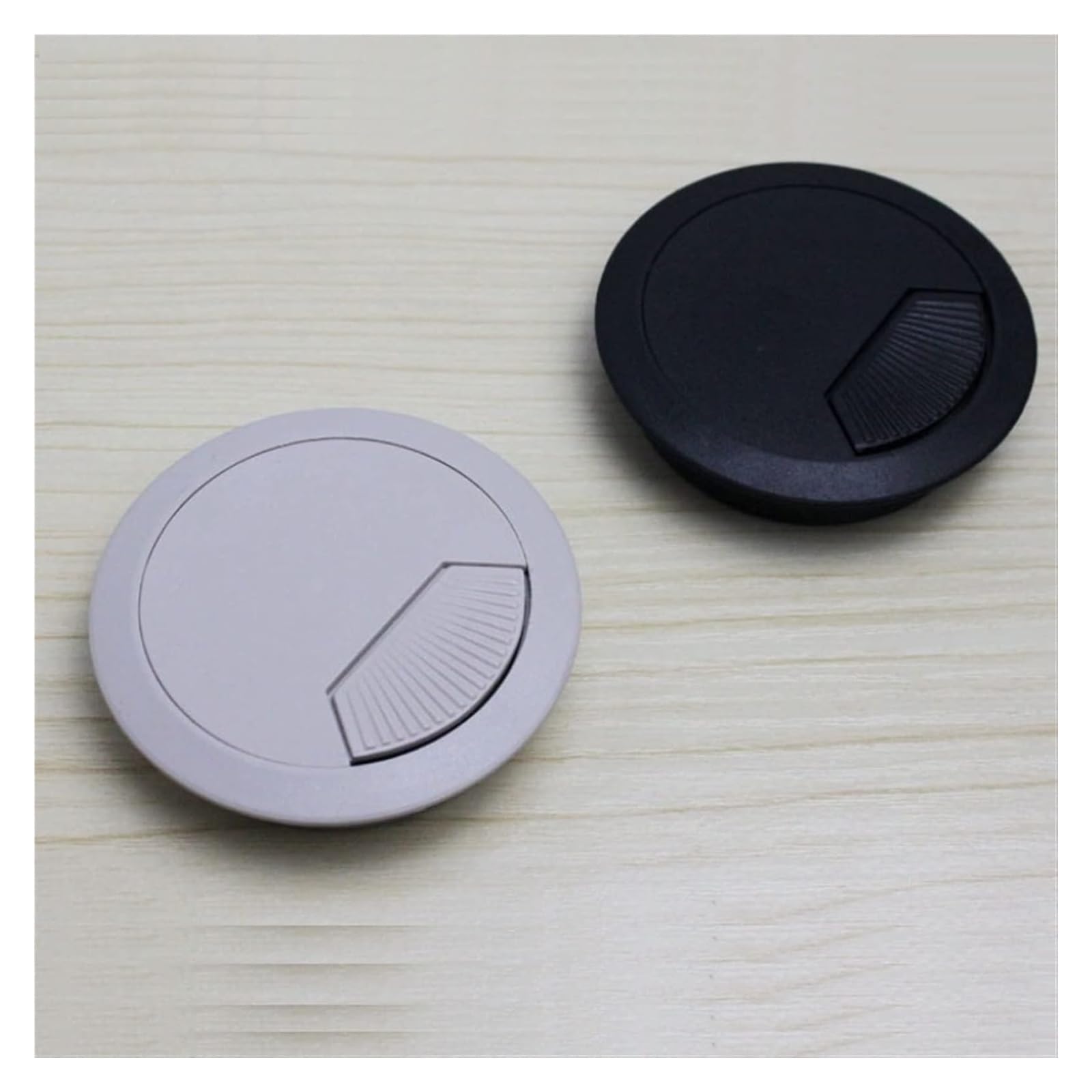 Occhiello da scrivania, passacavo, 10 pezzi, 60 mm, 53 mm, 50 mm, copertura per foro del cavo (nero, 50 mm)