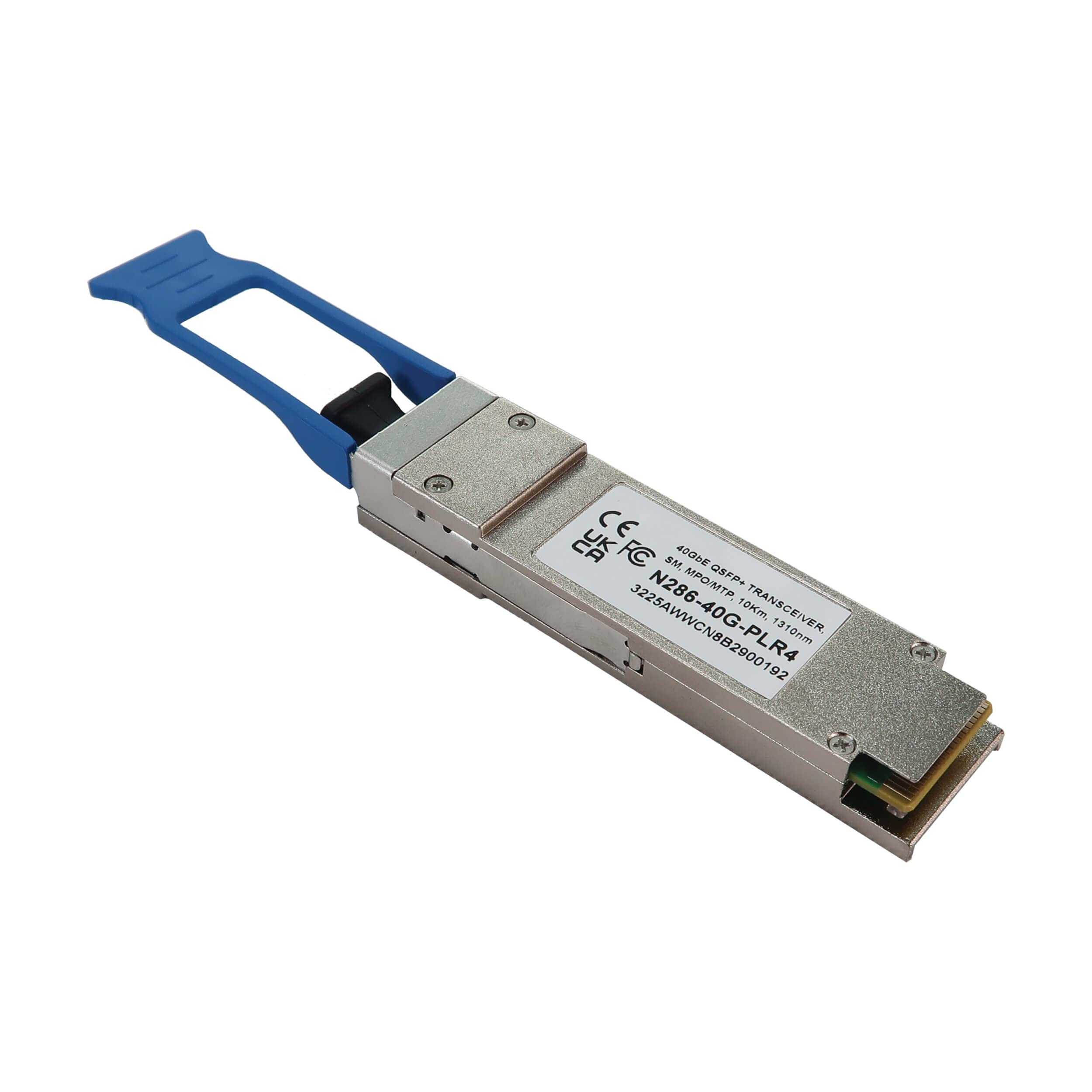 Tripp Lite 40GBase-PLR4 QSFP+ Cisco Compatible Fiber Transceiver, QSFP-4X10G-LR-S Compatible, Singlemode MPO/MTP 1310nm, MSA-Compliant, Hot-swappable, 6.2 Mi / 10 Km, 3-Year Warranty (N286-40G-PLR4)