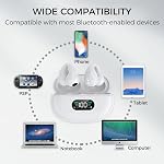 Wireless Earbuds,Wireless Open Ear Sport Headphones,Clip On Bluetooth Earbuds for Android iOS Samsung,Air Conduction Headphones,Earring Bluetooth 5.3 Headset for Cycling,Workout,Running,Driving
