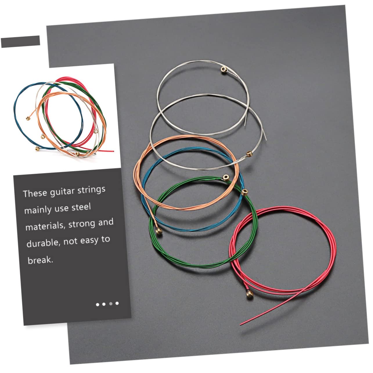VICASKY 30piezas Cuerdas De Guitarra Folclórica De Metal De Cuerdas Acústicas De Acero Accesorios Para Guitarra Sonido y Duradero