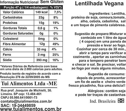 Lentilhada Vegana 190 g