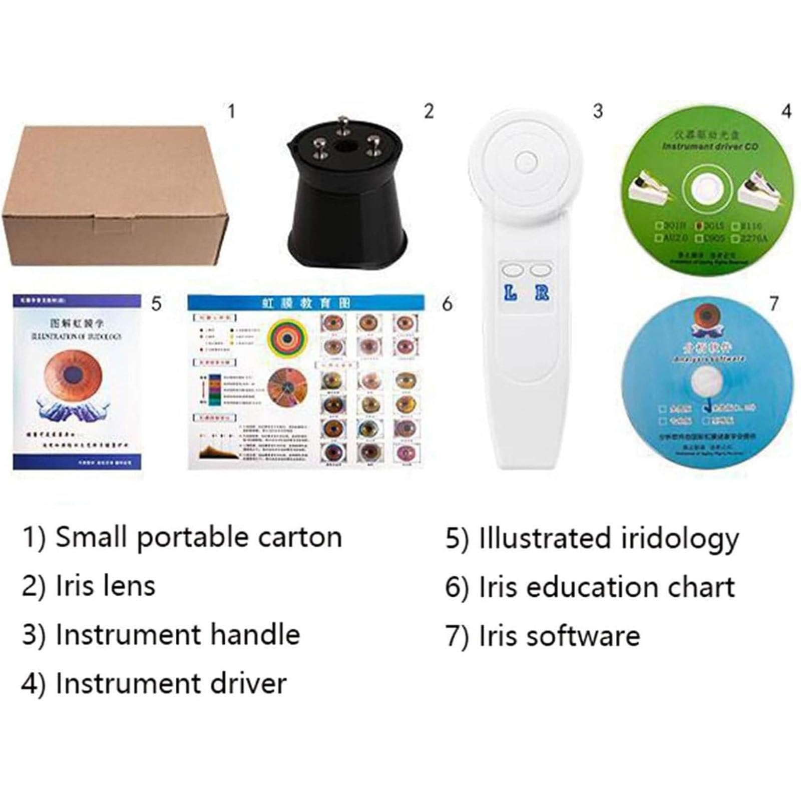 Telecamera iridoscopica medicale,Analizzatore Dell'iride Iridologia,USB iridoscopio Telecamera iridologica,Iris Software per diagnosi Eye