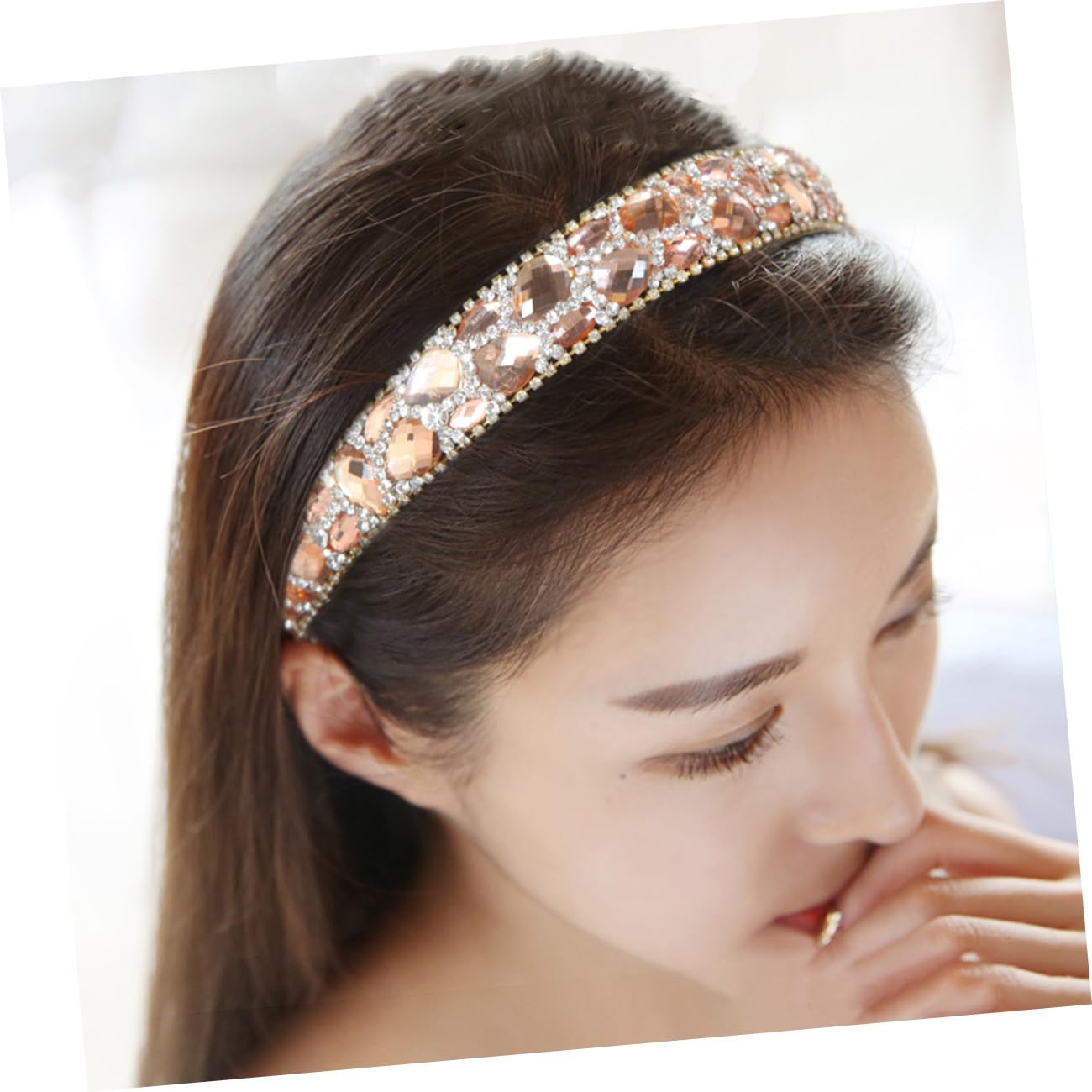MAGICLULU 2 Piezas Diadema De Ala Ancha Aro De Pelo Brazalete Para El Cabello Diademas Anchas Lazos Para El Cabello Con Tiara Nupcial De La Boda Diadema Ligera Perder Con Cuentas Duro