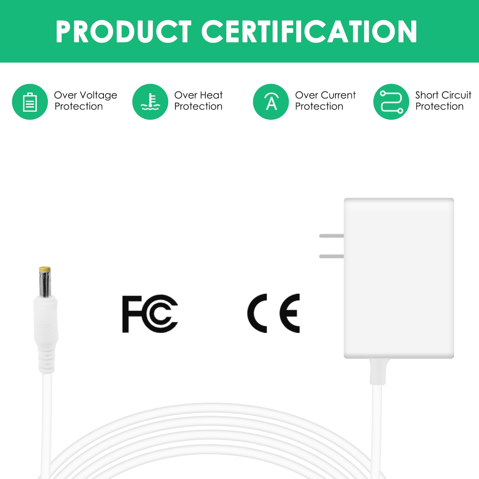 Mrgru Cargador de repuesto para calendario Skylight 860004165262 compatible con Skylight planificador de pared de 15 pulgadas, calendario digital y adaptador de fuente de alimentación de tabla de