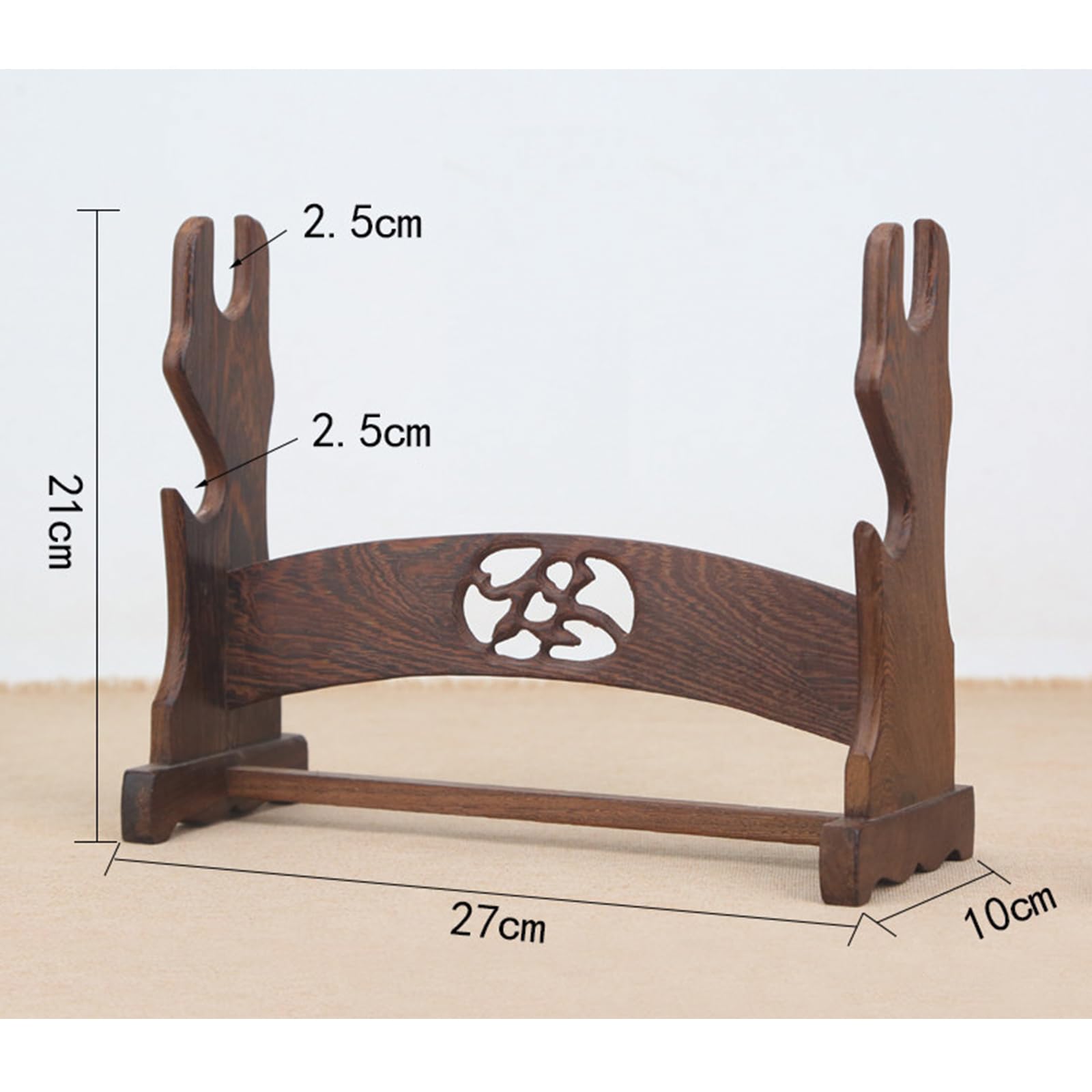 Soporte de Espada de wengué Natural,Estante de Madera para decoración del hogar,Soporte de exhibición de Espada para Espada samurái,bokken,Sable de luz,Flauta,Katana
