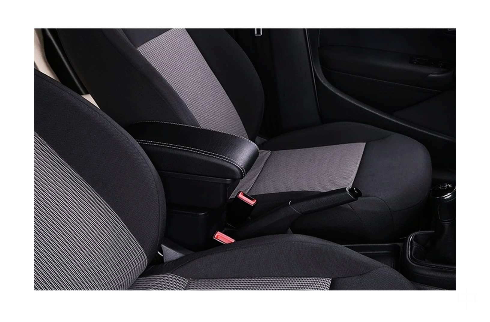 Auto Armrest Cushion For Vw For Golf 4 1997-2003 Armrest For Box with USB and Ashtray, Interior Retrofit Storage(B2-black White 3 Usb)