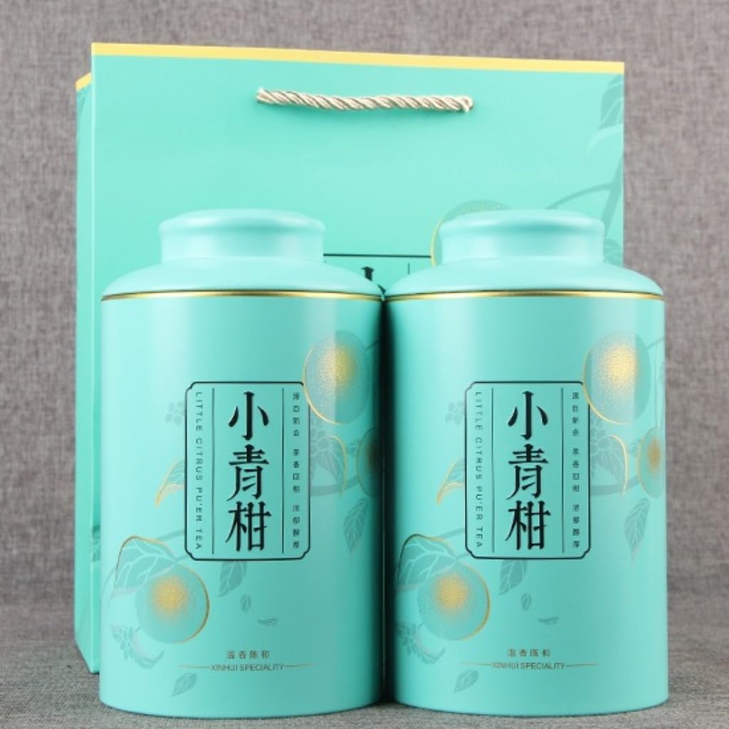 Té Premium Xiaoqinggan Pu-erh 17.64oz | Cáscara De Mandarina Y Pu-erh Maduro, Añejado 8 Años, Set De Regalo De 500g (250g * 2)